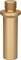 Ein bronzefarbener Metallstift mit einem Gewinde an einem Ende. Geeignet für mechanische Verbindungen oder als Befestigungselement.