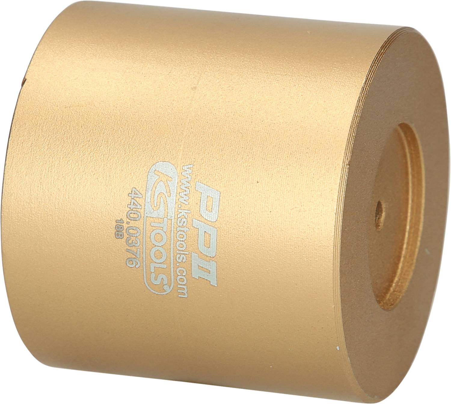 Zylinderförmiges, goldenes Werkzeugteil mit der Aufschrift 'KS Tools', Artikelnummer 440.0376. Geeignet für spezifische technische Anwendungen.
