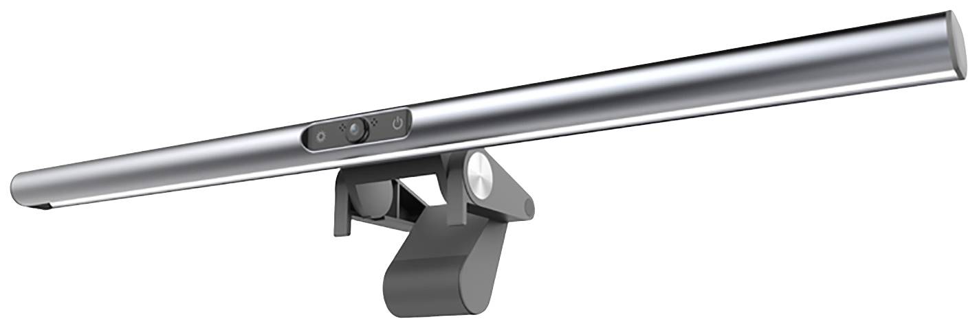 Monitorlampe 2in1 LightBar Pro silber mit FullHD Webcam.-0