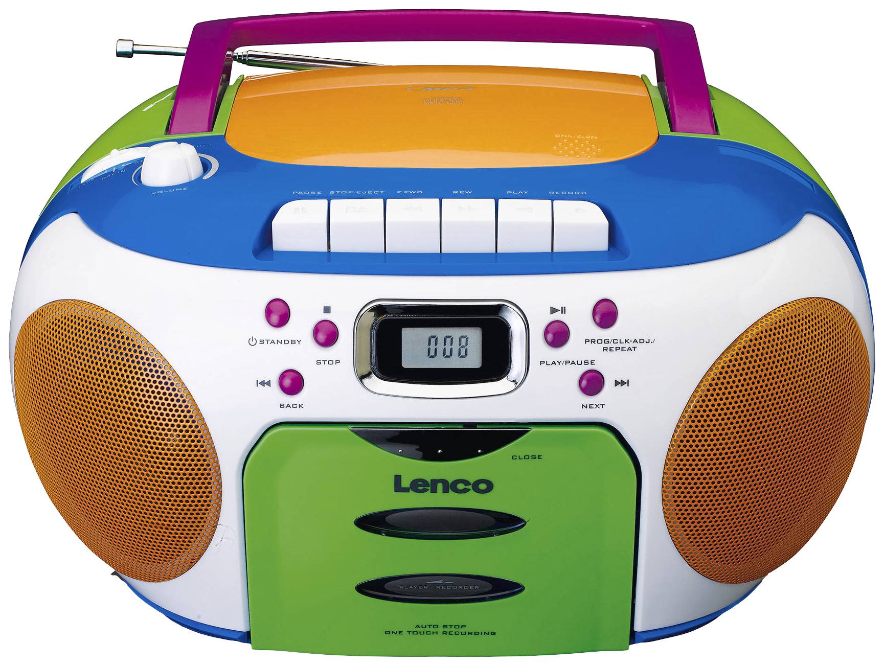 Lenco SCD-971 - Ghettoblaster - 2.4 Watt - Multicolor-0
