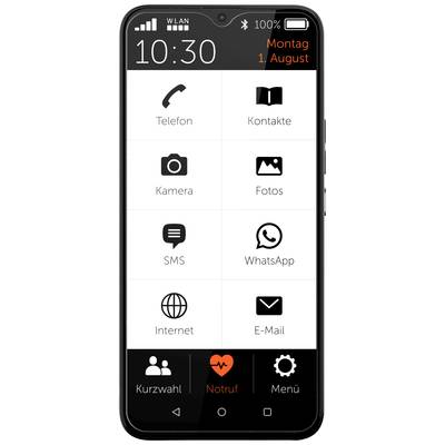 Gigaset Gigaset GS5 senior Smartphone 64 GB 16 cm (6.3 Zoll) Schwarz Android™ 12 Single-SIM