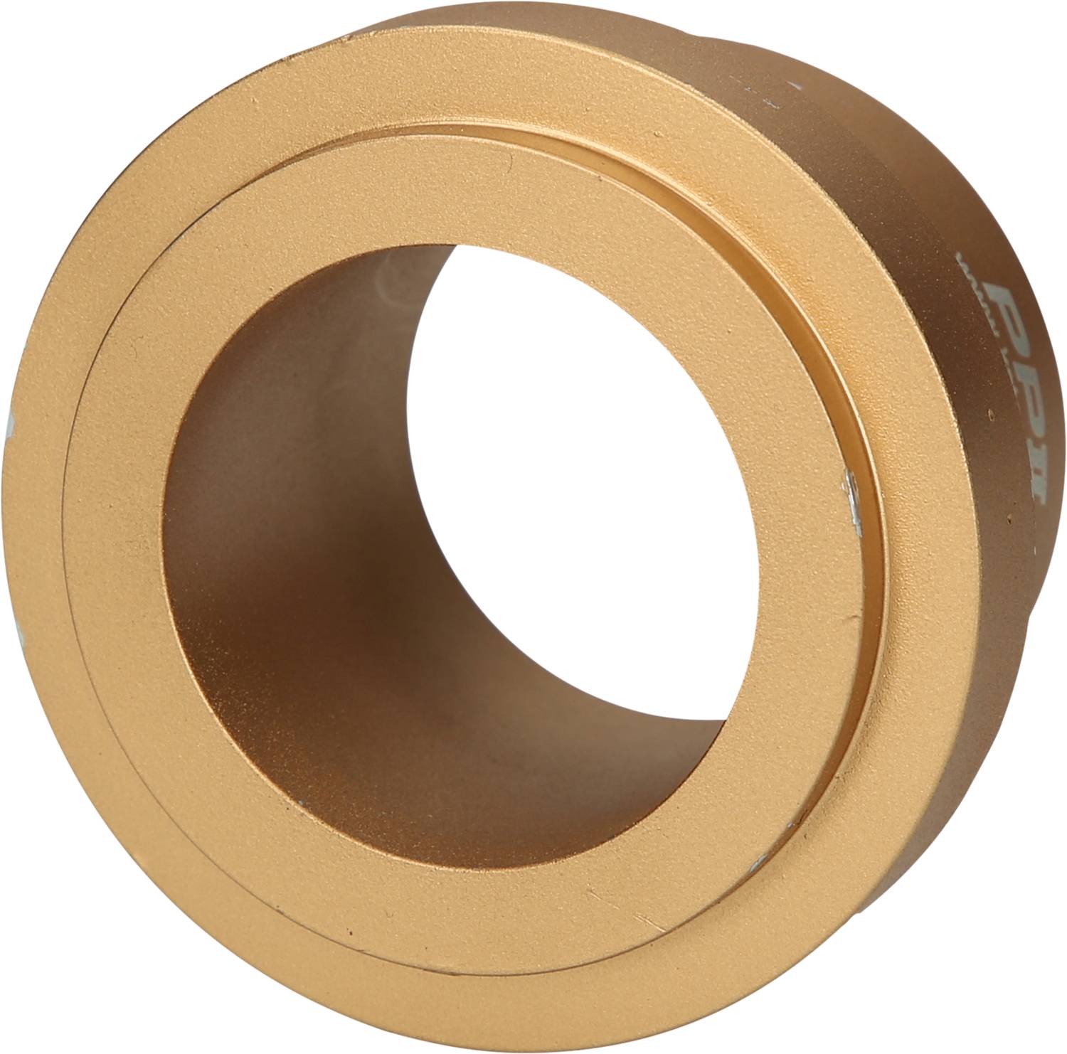 Ein goldener, hohler Metallzylinder in gleichbleibender Dicke.