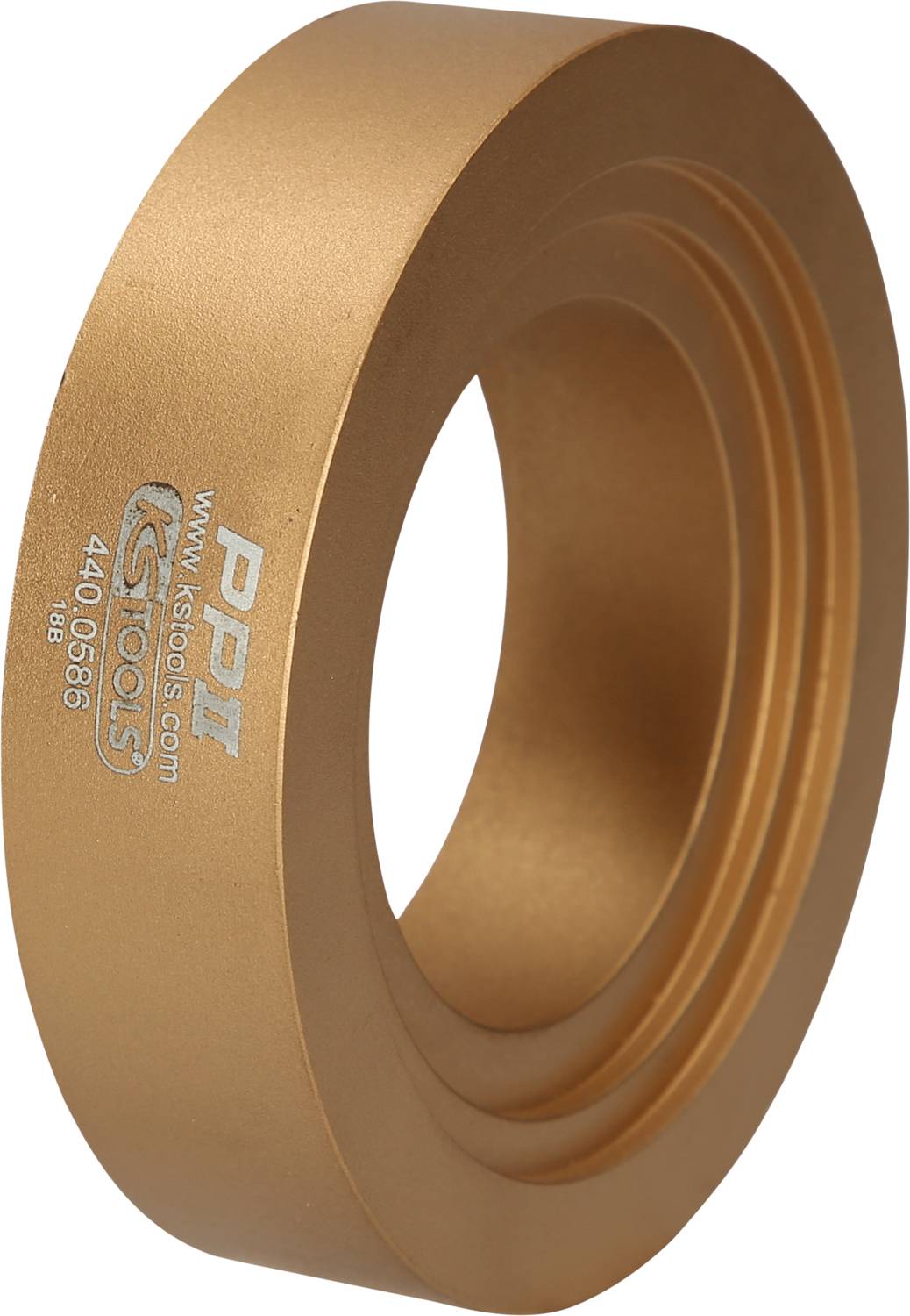 Goldfarbenes, runden Metallwerkzeug von KS Tools mit eingravierter Seriennummer 440.0688.