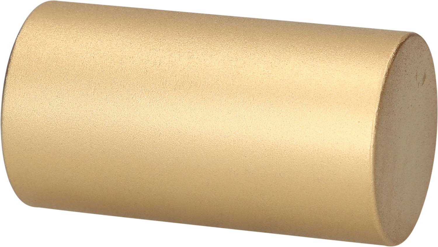Goldener zylindrischer Magnet mit glatter Oberfläche.