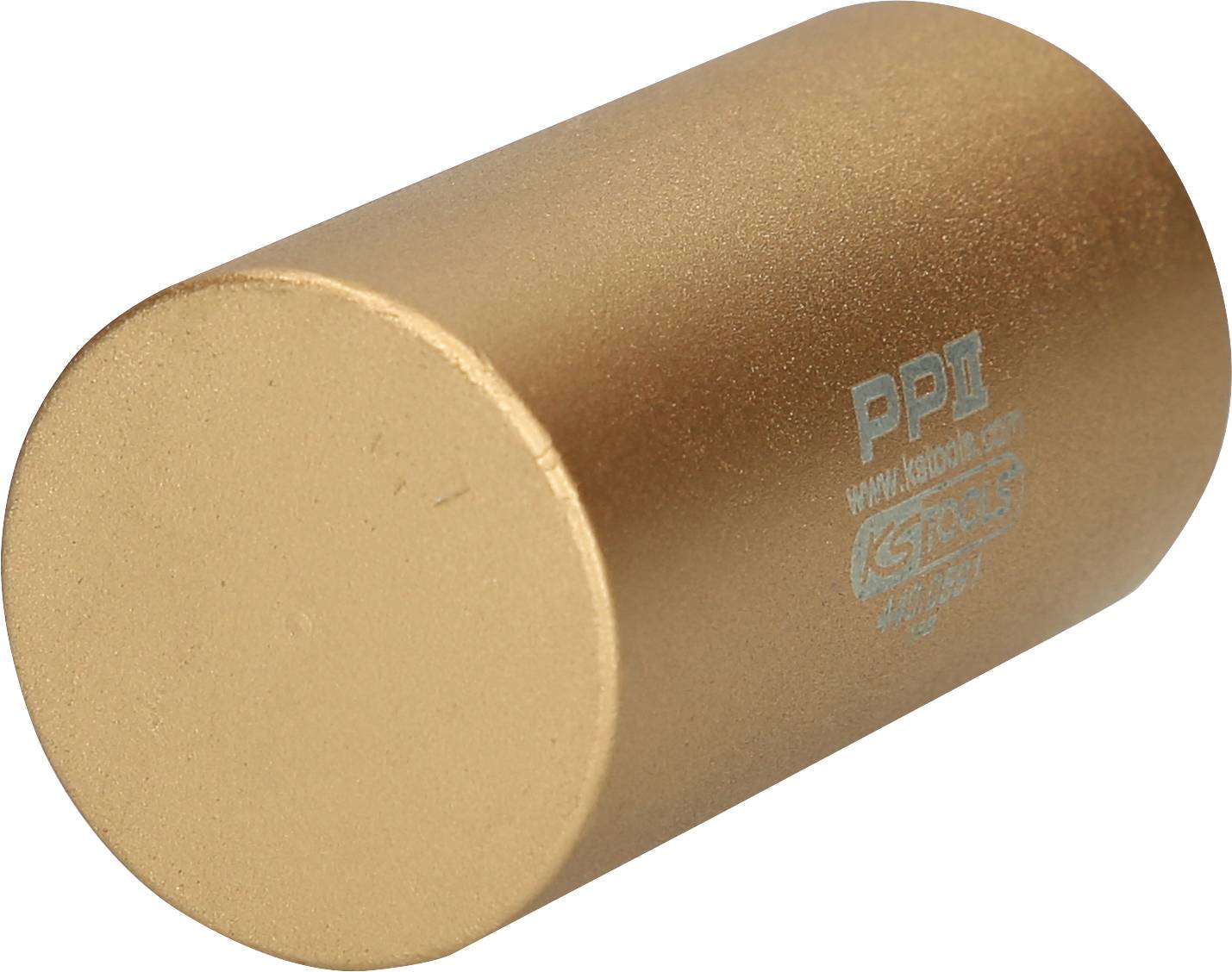 Ein goldener Zylinder mit der Aufschrift 'PP II Prowe Gonios' liegt horizontal.