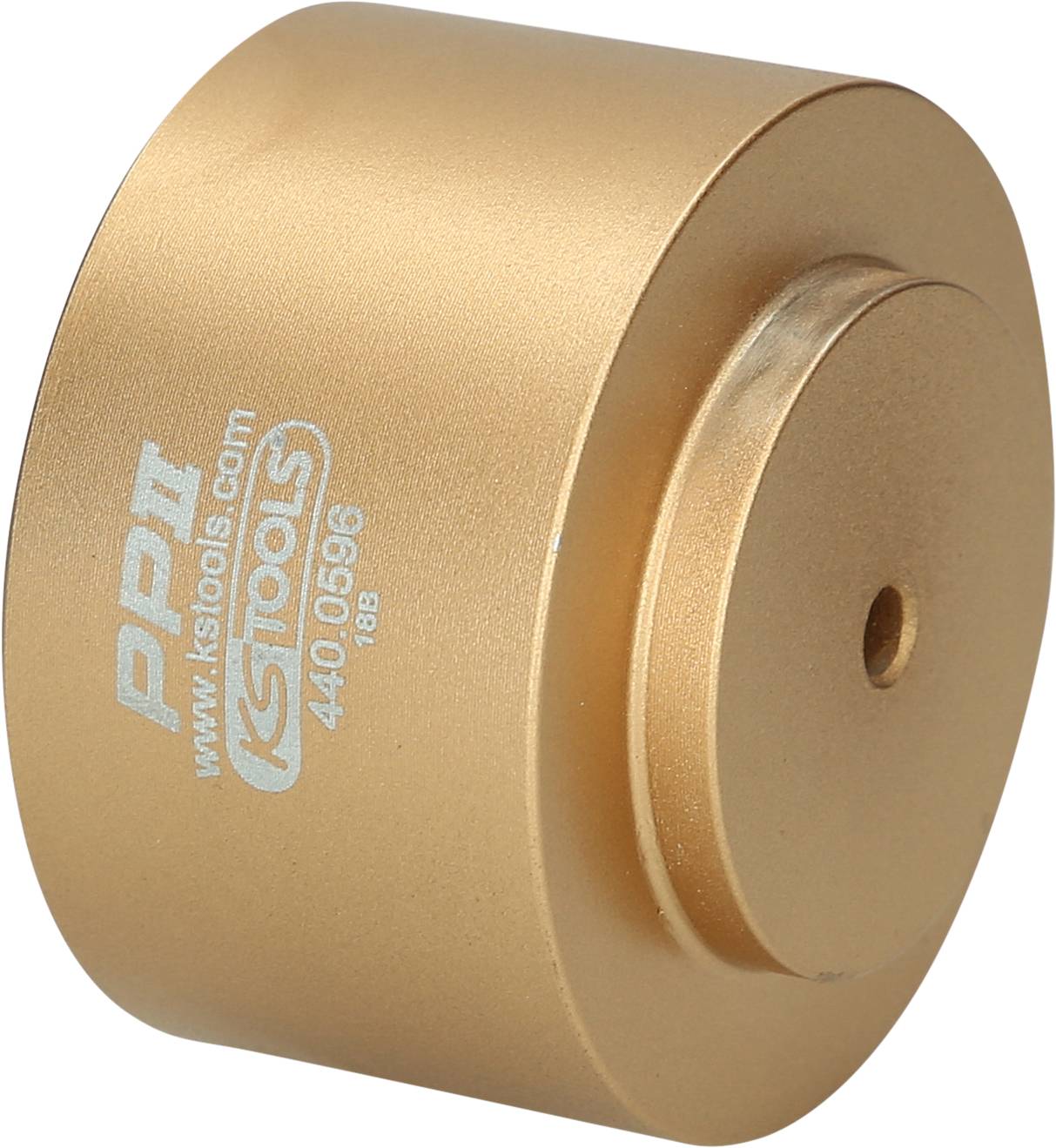 Goldenes Werkzeug von KS Tools mit der Aufschrift 'PPI'. Zylinderform mit glatter Oberfläche. Modellnummer 44.0596 ist sichtbar.