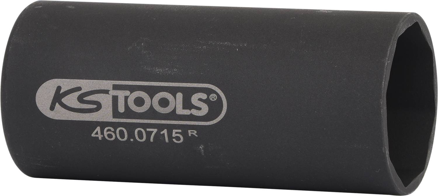 Stecknuss von KS Tools, Modellnummer 460.0715 R, in einer schwarzen Ausführung.