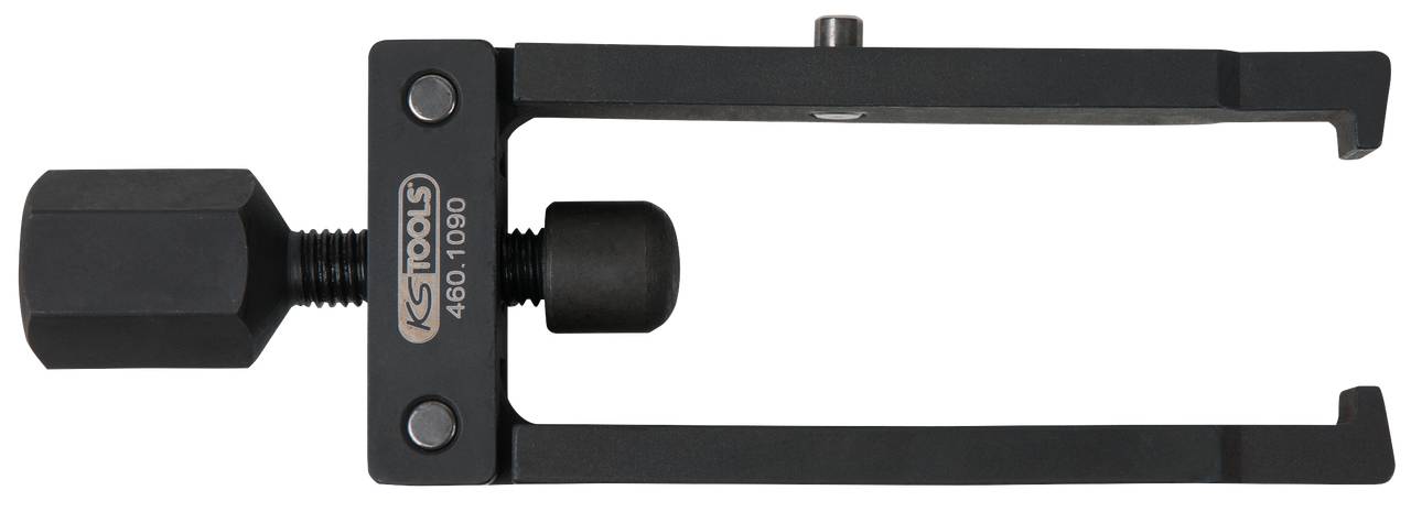 Ein Abzieher-Werkzeug mit einem Schraubenmechanismus und Haken an beiden Enden, verwendet zum Entfernen von Lagern oder Ähnlichem.