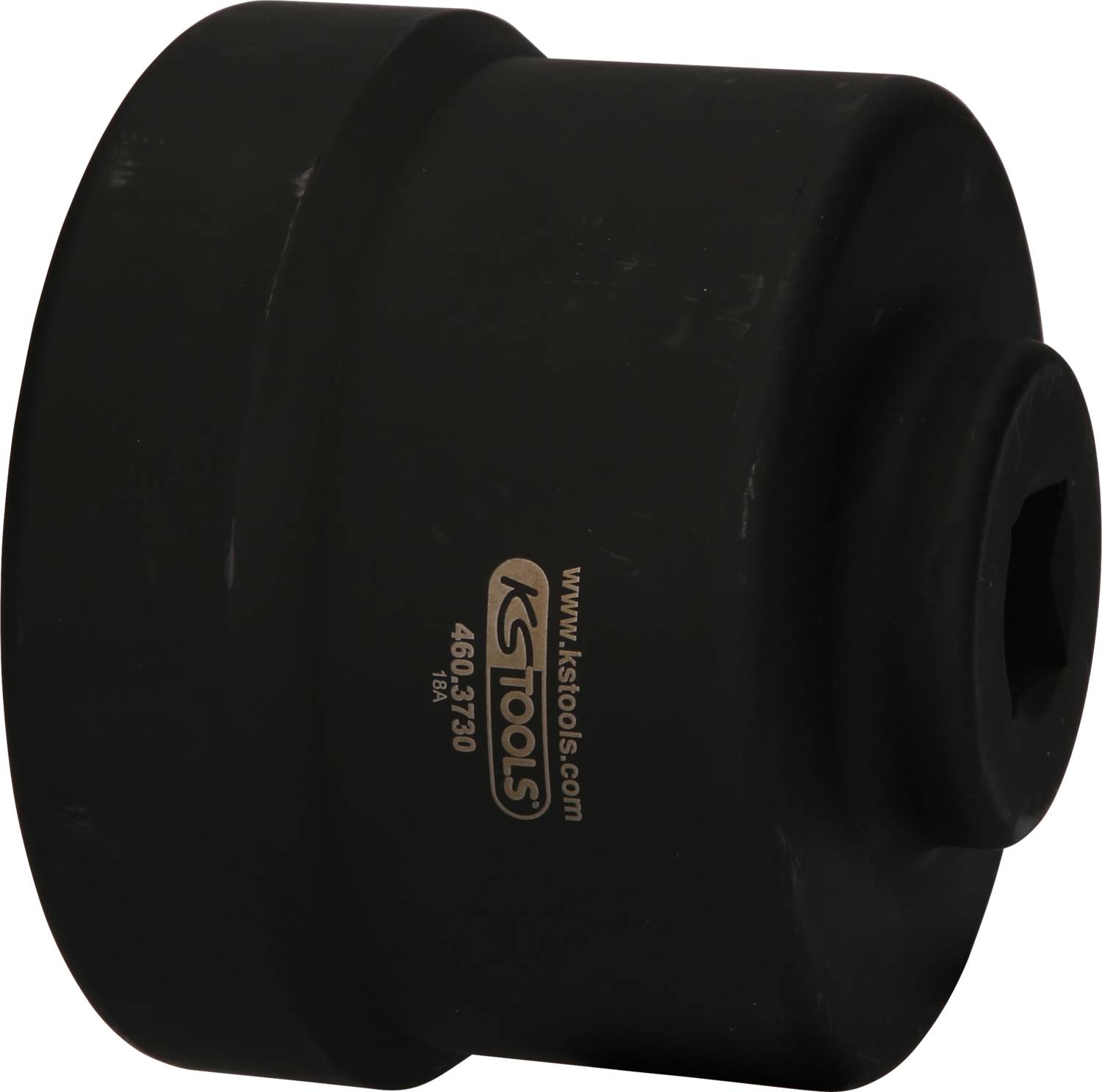 Ein schwarzes, zylindrisches Werkzeug von KS Tools mit der Aufschrift 'www.kstools.com' und '460.330'.