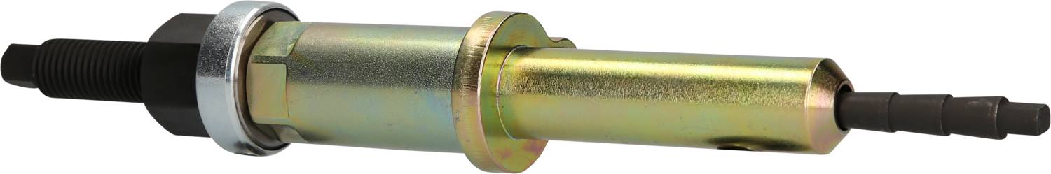 Ein zylindrisches Metallventil mit Schraubgewinde und Schlauchanschluss. Verwendet für industrielle Anwendungen oder Hydrauliksysteme.