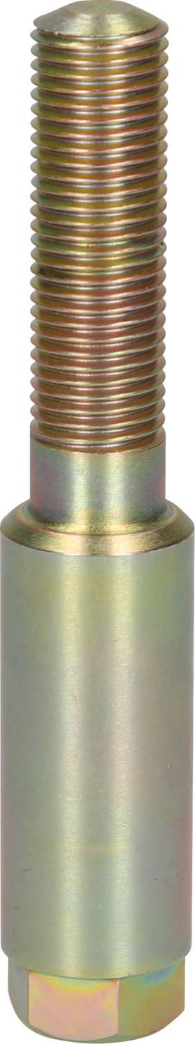 Ein metallischer Bolzen oder Gewindestift mit glatter und geriffelter Oberfläche, der in industriellen Anwendungen verwendet wird.