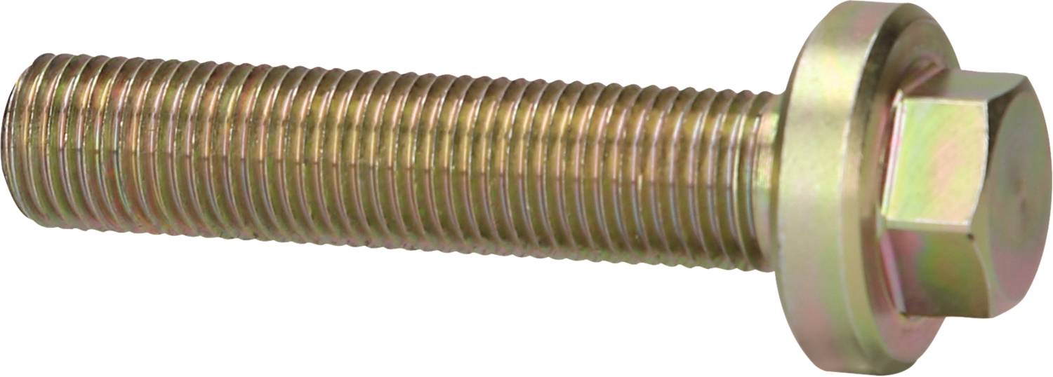 Ein Metallbolzen mit Sechskantkopf und Gewinde auf der gesamten Länge. Er wird für Verbindungen in Maschinenbau und Bauwesen verwendet.