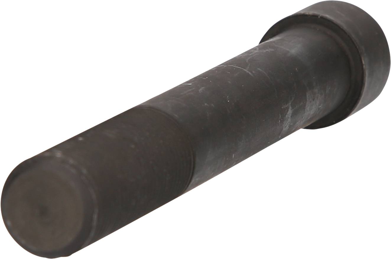 Ein metallischer Zylinder, möglicherweise ein Bolzen oder Stift, liegt schräg. Oberfläche wirkt robust und funktional.
