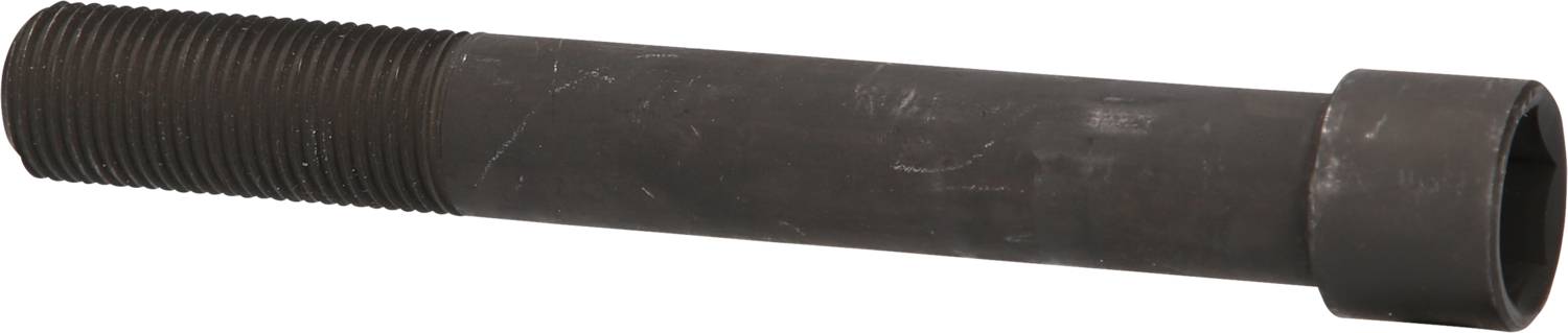 Ein schwarzes Metallrohr mit Gewinde an einem Ende, geeignet zum Anschluss und zur Installation in mechanischen oder industriellen Anwendungen.