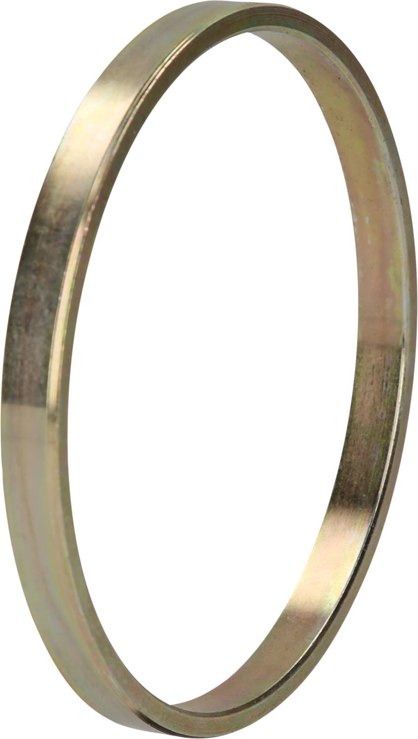 Ein einfacher, metallischer Ring ohne Verzierung, schmal und kreisförmig.