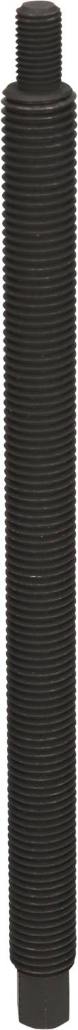 Schwarze, zylindrische, geriffelte Rolle; möglicherweise ein Teil eines Maschinenbauteils oder eines Werkzeugs.