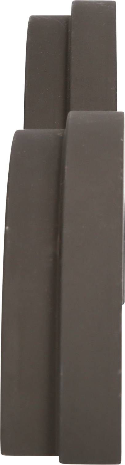 Zwei dunkelgraue, aufrecht stehende Platten unterschiedlicher Größe sind nebeneinander angeordnet.