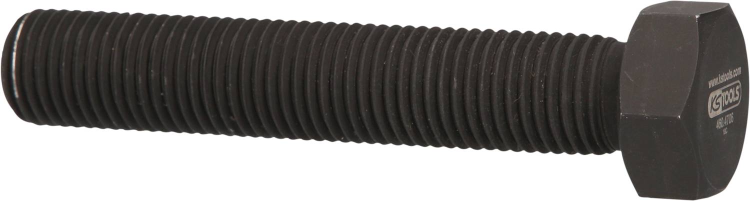 Stahl-Sechskantschraube mit Gewinde, schwarzes Finish.