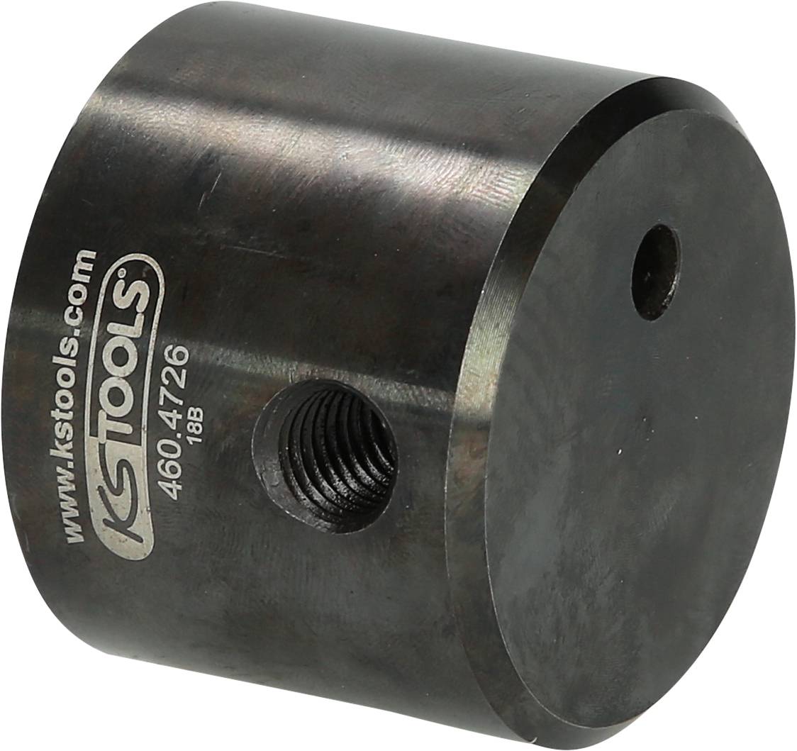 Zylinderförmiges Metallwerkzeug von KS Tools mit der Aufschrift '460.4726'. Enthält mehrere Bohrungen für den industriellen Gebrauch.