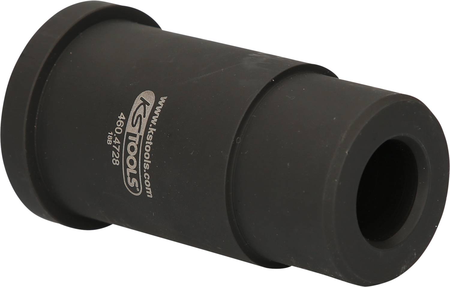 Schwarzer zylindrischer Werkzeugadapter mit der Aufschrift 'KS Tools' an der Seite. Verwendet für spezielle mechanische Anwendungen.