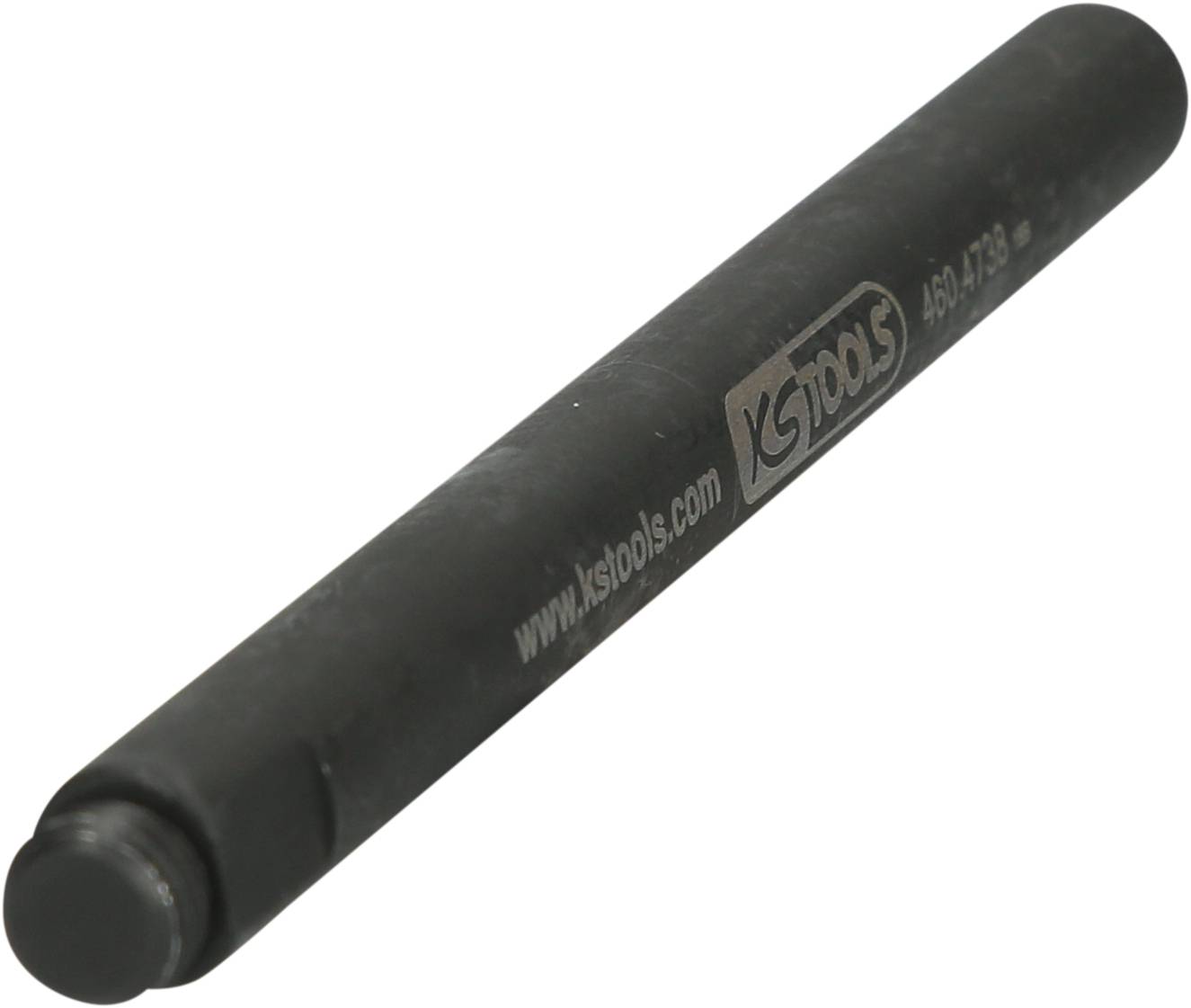 Ein schwarzer, zylindrischer Werkzeugkörper mit dem Logo 'KS TOOLS' seitlich aufgedruckt.
