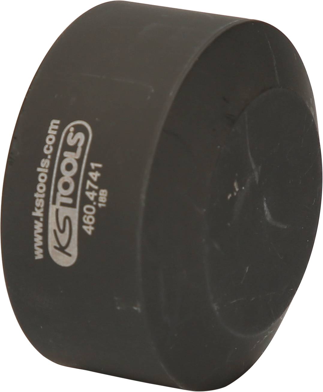 Ein schwarzes, zylinderförmiges Werkzeug von KS Tools, mit der Aufschrift '460.4741', verwendet zum Entfernen von Aufklebern.