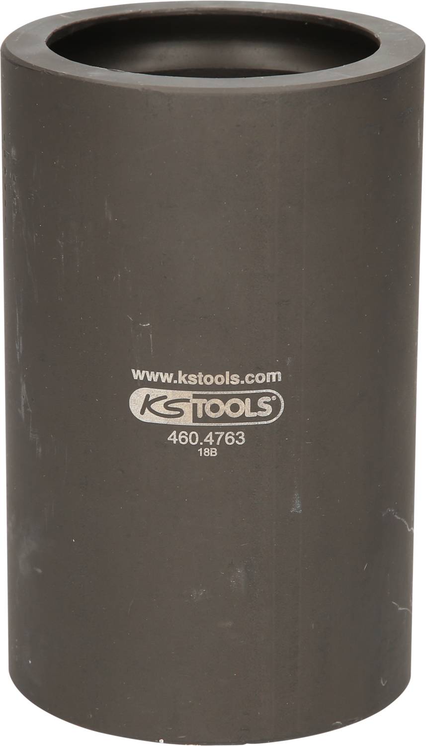 Zylindrisches Werkzeug von KS Tools mit der Aufschrift 'www.kstools.com 460.4763 18B'.