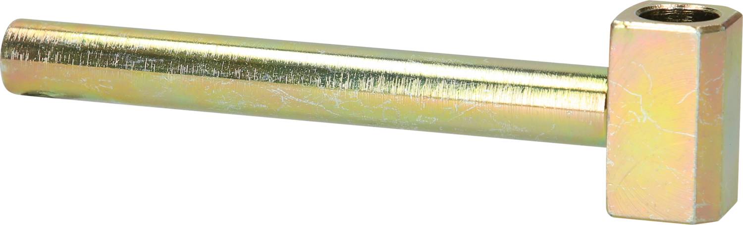 Metallischer Sechskantstift mit langem, zylindrischem Schaft und glänzender Oberfläche, von vorne nach hinten verlaufend.