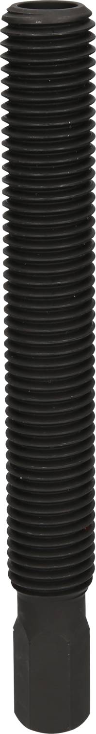 Schwarze Schraube mit durchgehendem Gewinde, zylindrische Form.