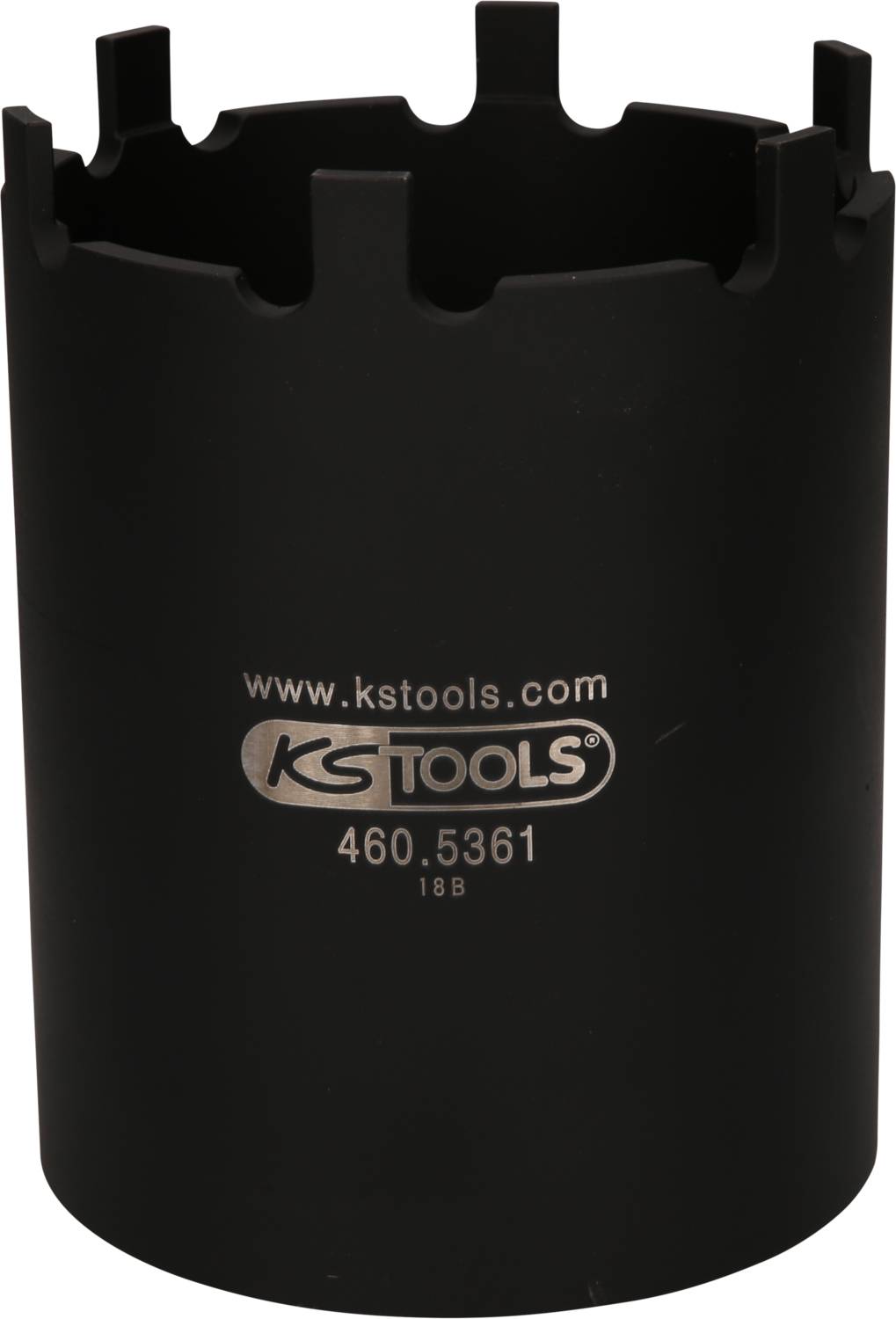 Schwarze KS Tools Lochsäge mit der Website 'www.kstools.com' und der Modellnummer '460.5361'.