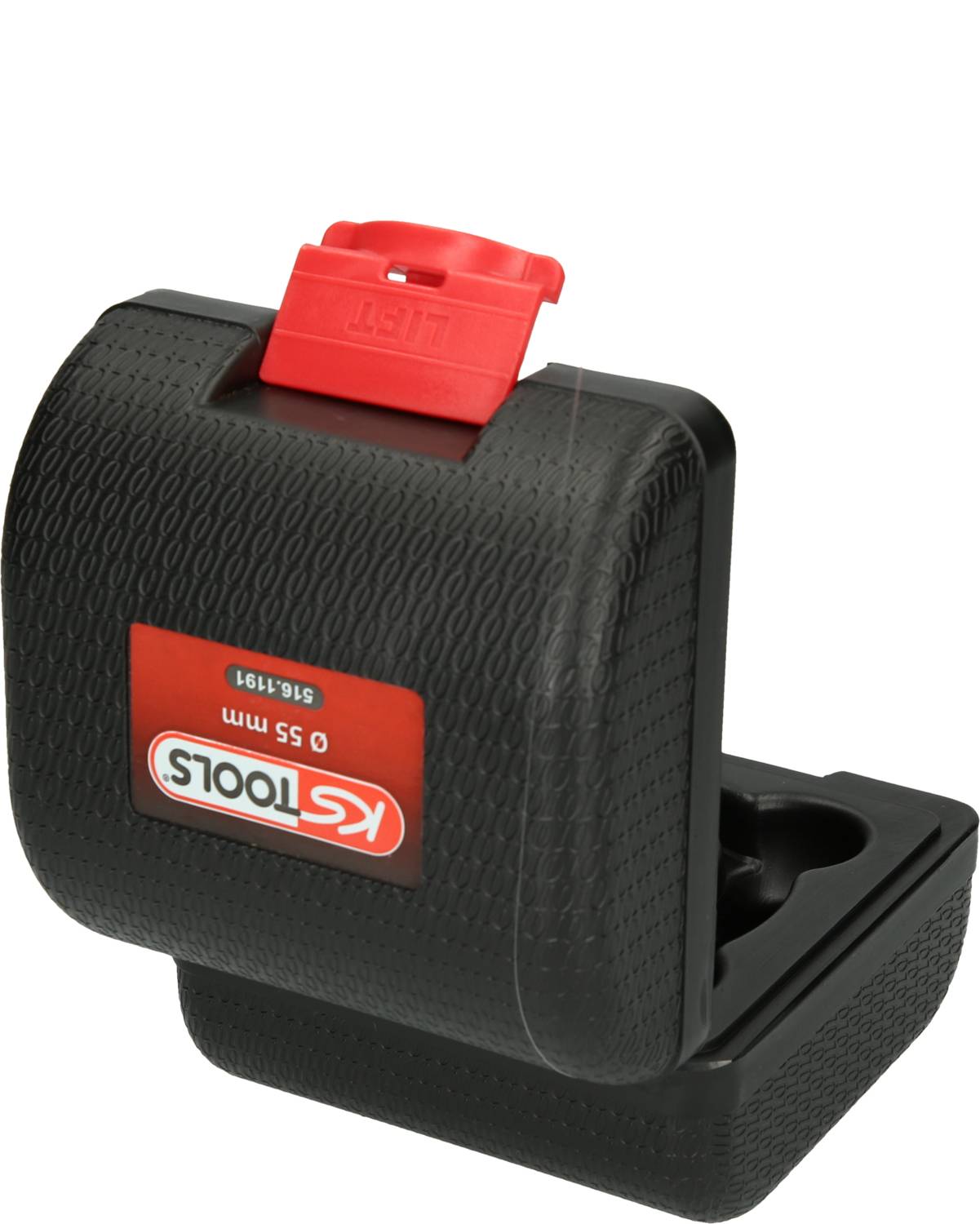 Kabelabmantler in schwarz mit rotem Versteller, geeignet zum Abisolieren von Kabeln bis 55 mm Durchmesser, Marke K-Tools.