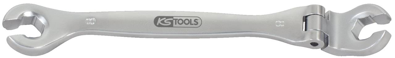 KS Tools 518.0393 CHROMEplus Doppelringschlüssel m.Gelenk, 27mm,offen