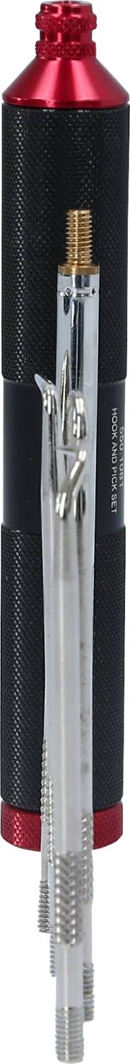 Ein flexibel ausziehbarer Magnetheber für das Aufnehmen von metallischen Kleinteilen, mit stabiler Griff- und Teleskopfunktion.