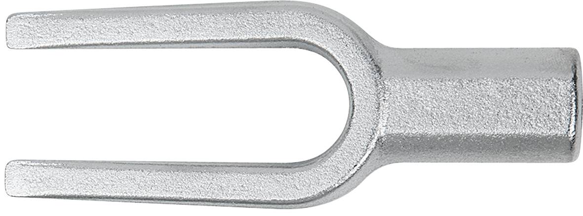 Metallstimmgabel mit zwei Zinken vor weißem Hintergrund. Verwendet zur Abstimmung von Musikinstrumenten.