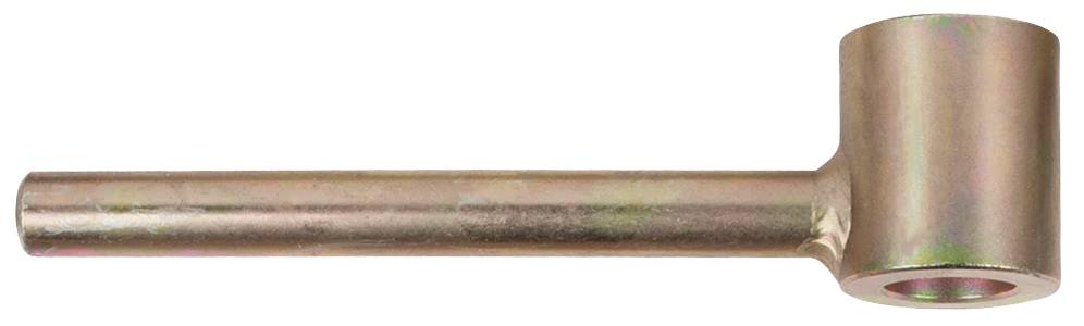 Metallschlüssel mit zylindrischem Griff und rechteckigem Kopf, oft verwendet zum Anschrauben oder Lösen von Muttern und Bolzen.