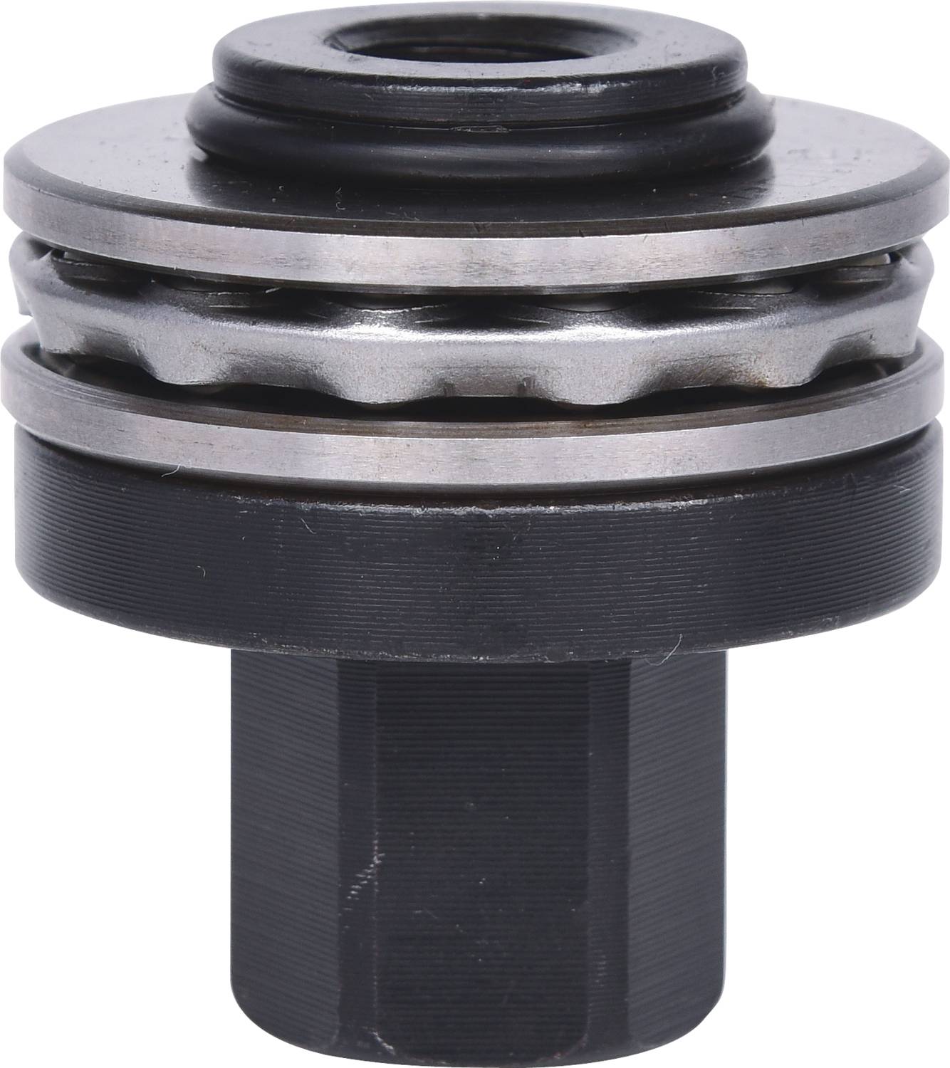 Ein mechanisches Kugellager mit Metallringen und Gummidichtungen, häufig in Maschinen und Fahrzeugen verwendet.