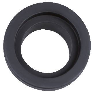 Ein schwarzer Gummidichtring in kreisförmiger Form.