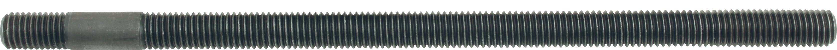 Ein langer, zylindrischer Metallstab mit Gewinden an beiden Enden, typischerweise für mechanische Befestigungen verwendet.