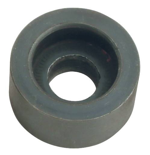 Ein metallisches, zylindrisches Teil mit einer zentralen Öffnung. Möglicherweise ein Maschinenelement oder Lagerbauteil.
