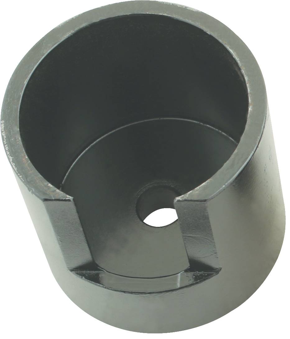 Metallschlüsselformwerkzeug mit zylindrischem Körper und Schlitzöffnung, verwendet zur Entfernung oder Installation von Teilen.