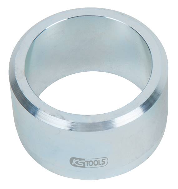 Metallischer Ring mit 'KS Tools' Logo; silberne Oberfläche, reflektierend. Werkzeugteil vermutlich für mechanische Zwecke.