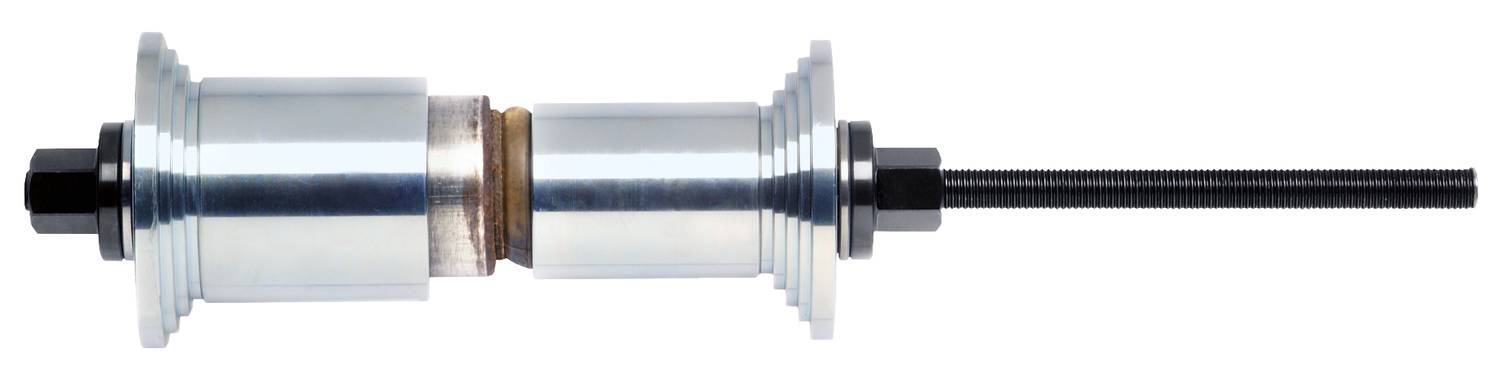 Ein Metallwerkzeug mit Schraubmechanismus, bestehend aus zwei Scheiben, die durch eine zentrale Achse getrennt sind. Verwendet für Präzisionsanwendungen.