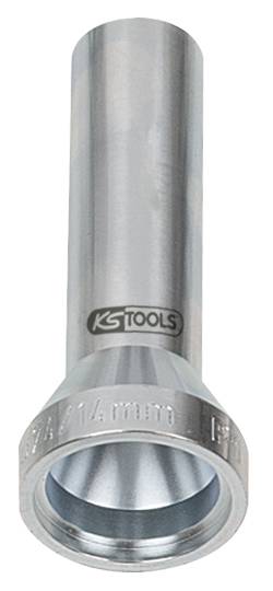 Metallstecknuss, zylindrisch, mit 'KS TOOLS' Logo und '14mm' Gravur. Verwendet für Befestigungsschrauben oder -muttern.