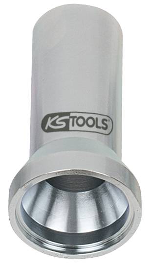 Metallischer Steckschlüsselaufsatz mit zylindrischer Form, auf dem 'KS Tools' steht, geeignet für Schraubarbeiten.