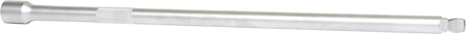 Ein silberner, zylindrischer Metallstab, horizontal ausgerichtet.