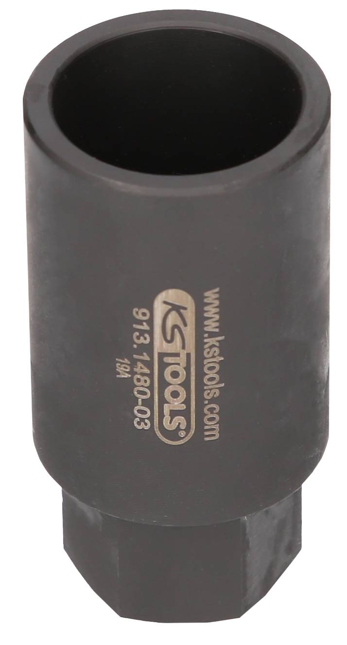 Schwarzer Sechskant-Spezialschlüssel der Marke KS Tools, Modell 913.1480.03, für spezialisierte Montagetätigkeiten.