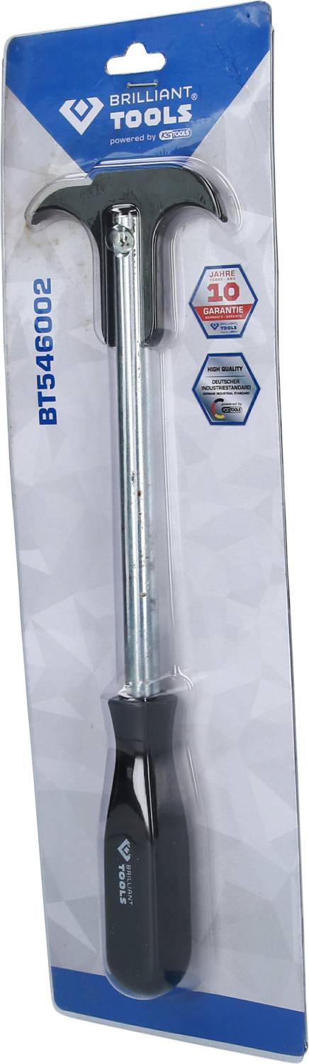 'Brilliant Tools Autoglider BTF46002' in der Originalverpackung, zeigt ein Werkzeug mit schwarzem Griff und silbernem Kopf.