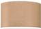 Ein schlichter, zylindrischer, beige-brauner Lampenschirm aus Stoff.