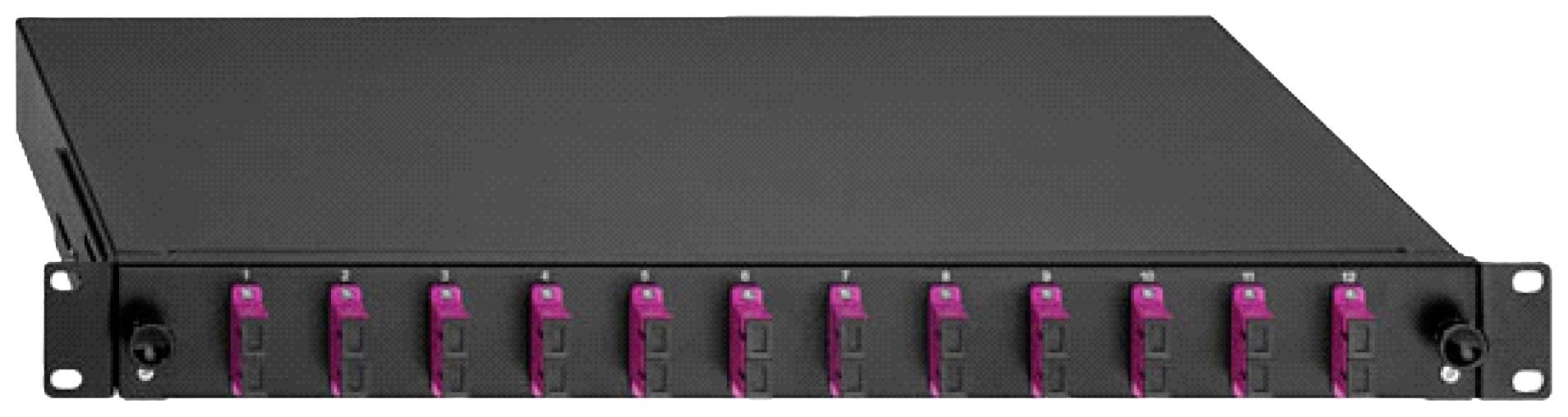 Rutenbeck 12xLC-D OM4 erikavio LWL-Spleißbox 12 Port 1 HE