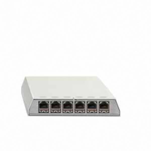 Rutenbeck PP-Cat.6A #23611106 6 Port Patch-Panel CAT 6a Pure White